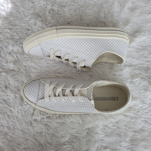 Converse Chuck Taylor All Star Gemma Snake Leather OX Sneaker - Picture 2 of 7